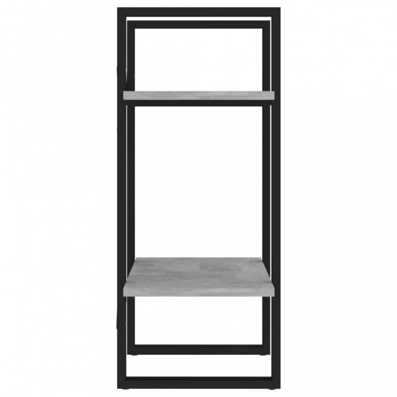 2-Tier Book Cabinet Concrete Grey 40x30x70 cm Engineered Wood
